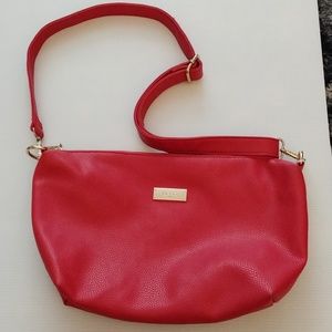 - - BCBG Paris vegan leather adjustable strap slouchy handbag/Crossbody like new